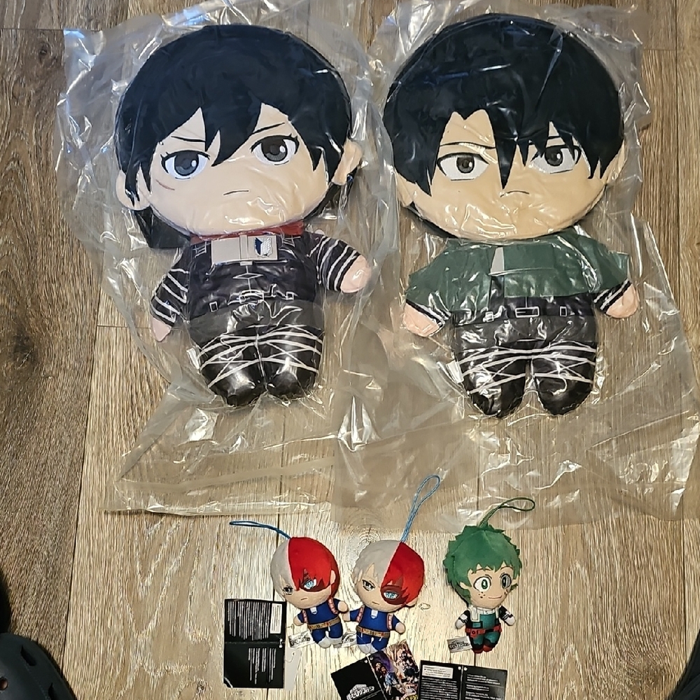 Charming Plush Toy Set - Black and Green